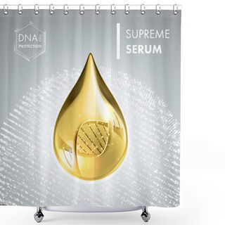 Personality  Supreme Collagen Oil Drop Essence With DNA Helix Shower Curtains
