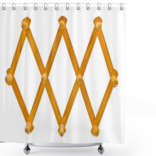 Personality  Wooden Coat Hook Shower Curtains