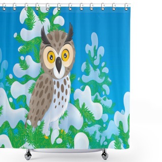 Personality  Long-eared Owl Shower Curtains