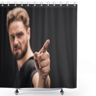 Personality  Angry Bearded Man Shower Curtains