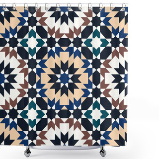 Personality  Seamless Islamic Geometric Pattern Shower Curtains