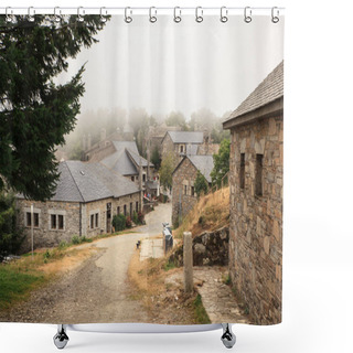 Personality  View Of Typical Houses Of Cebreiro, Spain Shower Curtains