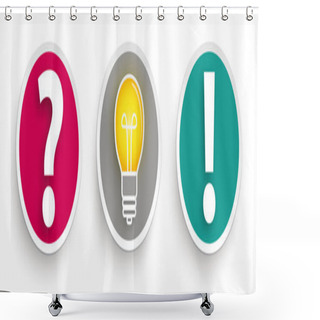 Personality  Idea Concept Buttons Shower Curtains