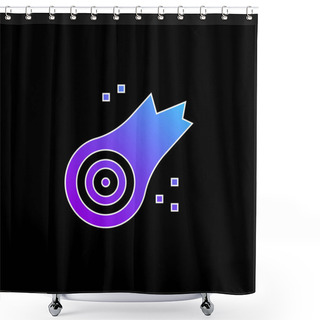Personality  Asteroid Blue Gradient Vector Icon Shower Curtains