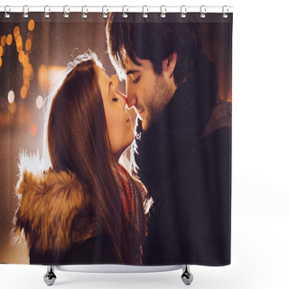 Personality  Young Couple In Love Outdoor Shower Curtains