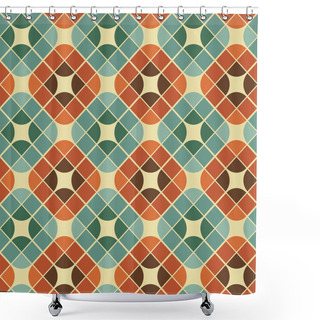 Personality  Abstract Colorful Tiles Seamless Pattern. Shower Curtains
