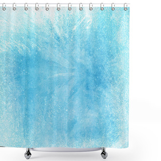 Personality  Freezing Background With Ice Texture Ice Age Shower Curtains