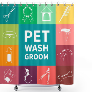 Personality  Beauty Salon For Animals Shower Curtains