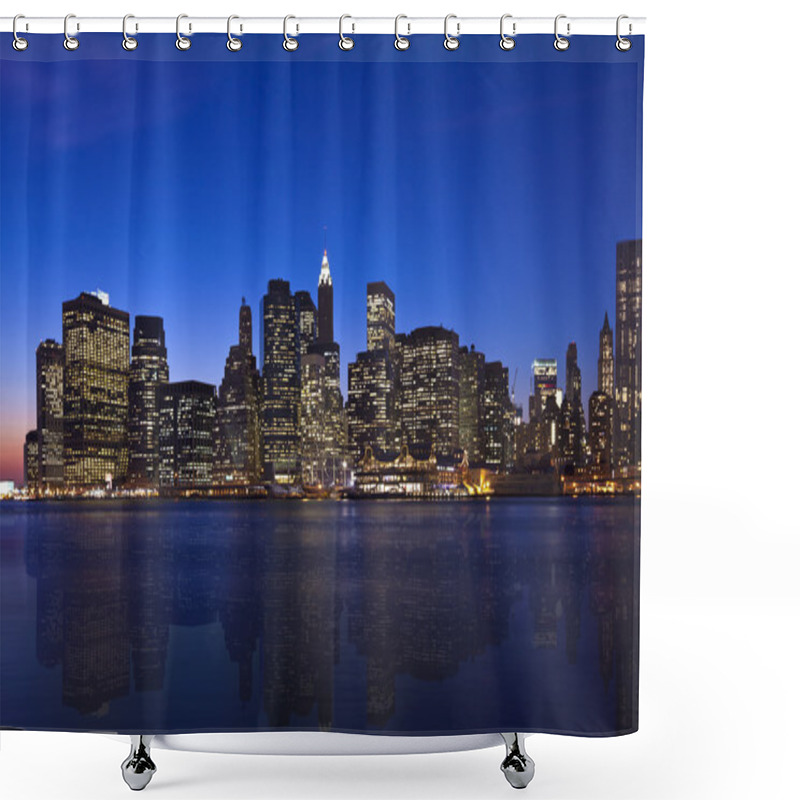 Personality  The New York City Skyline At Twilight Shower Curtains