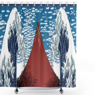 Personality   Kaifu Sunny & Great Wave Off Kanagawa Wide Version 2 Shower Curtains