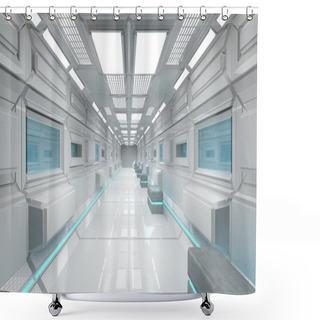Personality  Futuristic Corridor Shower Curtains