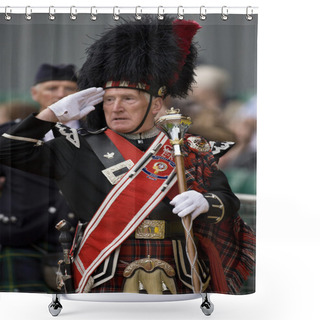 Personality  Pipe Major - Cowal Gathering Highland Games - Scotland Shower Curtains