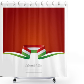 Personality  Abstract Background Italian Flag Ribbon Shower Curtains
