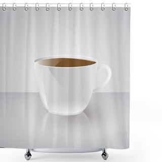 Personality  Vector Illustration Of Coffee Cup. Shower Curtains