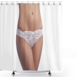 Personality  White Panties Shower Curtains