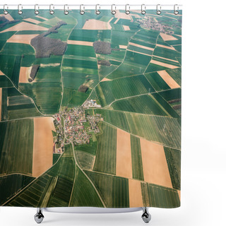 Personality  Aerial View Of A French Village Shower Curtains