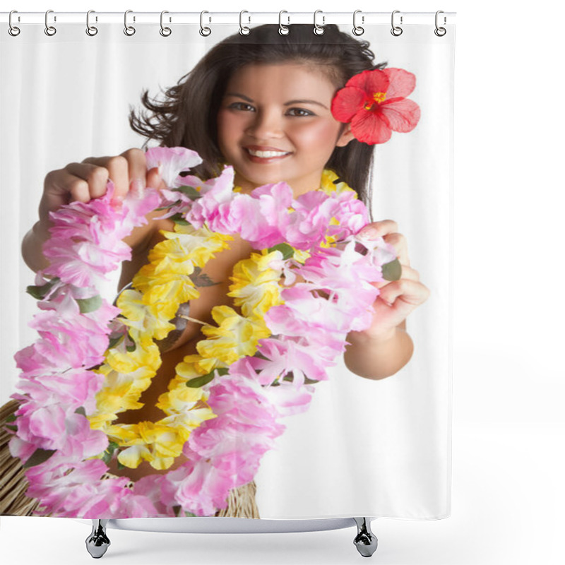 Personality  Tropical Flower Lei Woman Shower Curtains