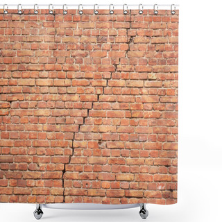 Personality  Cracked Redbrick Wall Shower Curtains