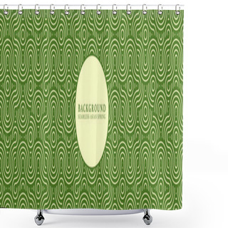 Personality  Asian Background Motif In Oriental Geometric Traditional Style. Swamp Or Pond Ornament Texture For Decorative Backdrop, Wrapping, Banner. Green Wavy Abstract Asian Vector Japanese Classic Motif.  Shower Curtains