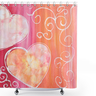 Personality  Heart Collage Shower Curtains