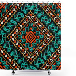 Personality  Geometric Ornament In Ethnic Style Shower Curtains