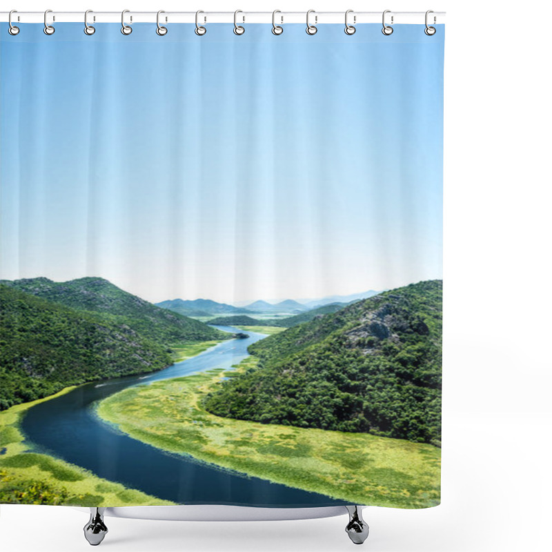 Personality  Landscape Of Beautiful Crnojevica River (Rijeka Crnojevica) And Mountains In Montenegro Shower Curtains