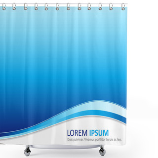 Personality  Blue Abstract Background Vector Shower Curtains