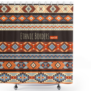 Personality  Ethnic Borders Shower Curtains