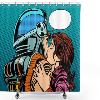 Personality  Star Kiss The Wife Of An Astronaut Shower Curtains