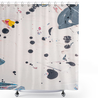 Personality  Abstract Background With Oil Paint Stains Shower Curtains