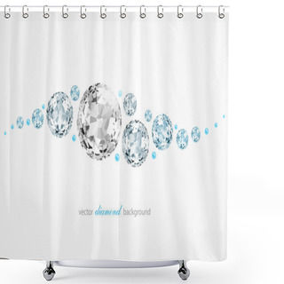 Personality  Abstract Background With Diamonds And Pearls Shower Curtains