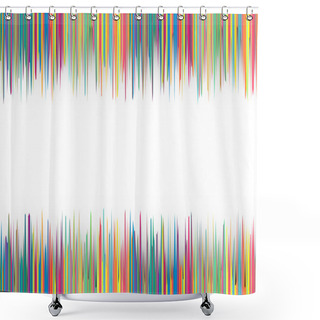 Personality  Colorful Striped Background Shower Curtains