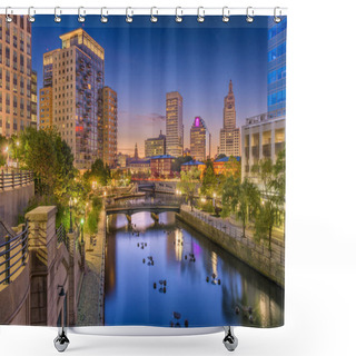 Personality  Providence, Rhode Island, USA Park And Skyline. Shower Curtains