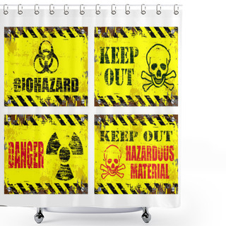 Personality  Hazard Signs Shower Curtains