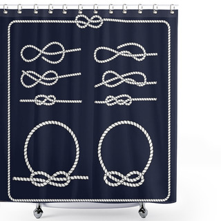 Personality  Marine Symbol. Rope Knots. Shower Curtains