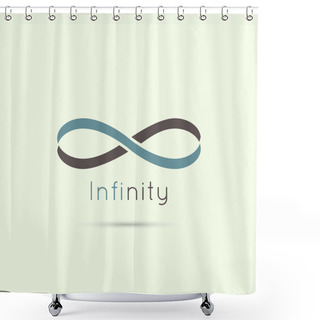 Personality  Infinity Sign From The Colored Stripes Of Tape. Shower Curtains