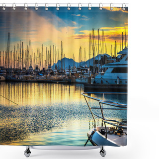 Personality  Yacht Port Shower Curtains