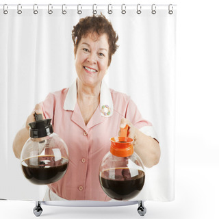 Personality  Regular Or Decaf Coffee Shower Curtains