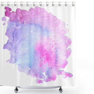 Personality  Watercolor Pink Background, Paint Stain Shower Curtains