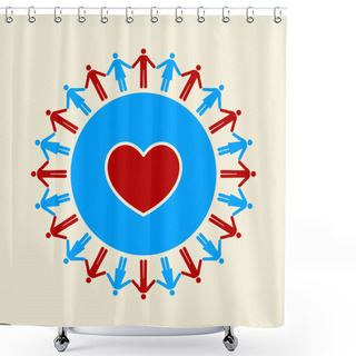 Personality  Hands Around The World Shower Curtains
