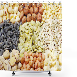 Personality  Seeds And Nuts Shower Curtains