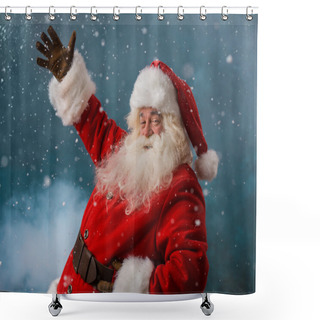 Personality  Santa Claus Welcoming To The North Pole Shower Curtains