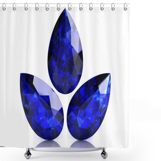 Personality  Blue Sapphire Shower Curtains