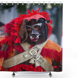 Personality  Parade Of Costumes And Traditional Masks Shower Curtains