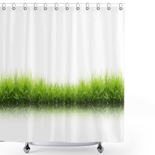 Personality  Fresh Spring Green Grass Isolated Shower Curtains