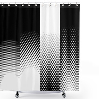 Personality  Abstract Halftone Patterns Shower Curtains