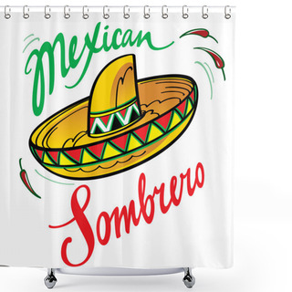 Personality  Mexican Sombrero Shower Curtains