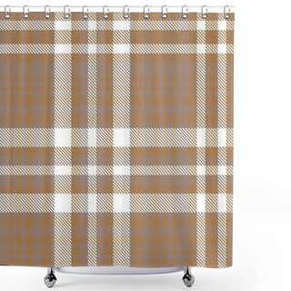 Personality  Brown Ombre Plaid Textured Seamless Pattern Suitable For Fashion Textiles And Graphics Shower Curtains