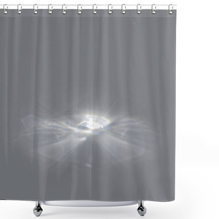 Personality  Scene With Gray Background And Organic Drop Shadows And Rays Of Light Shower Curtains