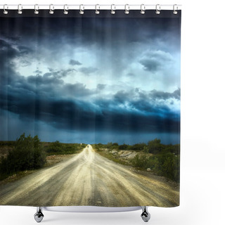 Personality  Way Over Cloudy Stormy Sky Shower Curtains